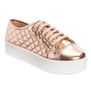 Breckelle’s Rose Gold High Top Sneakers Size 9